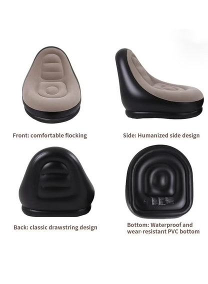 2Pcs Portable Inflatable Sofa Chair Air Pump Outdoor - Indoor