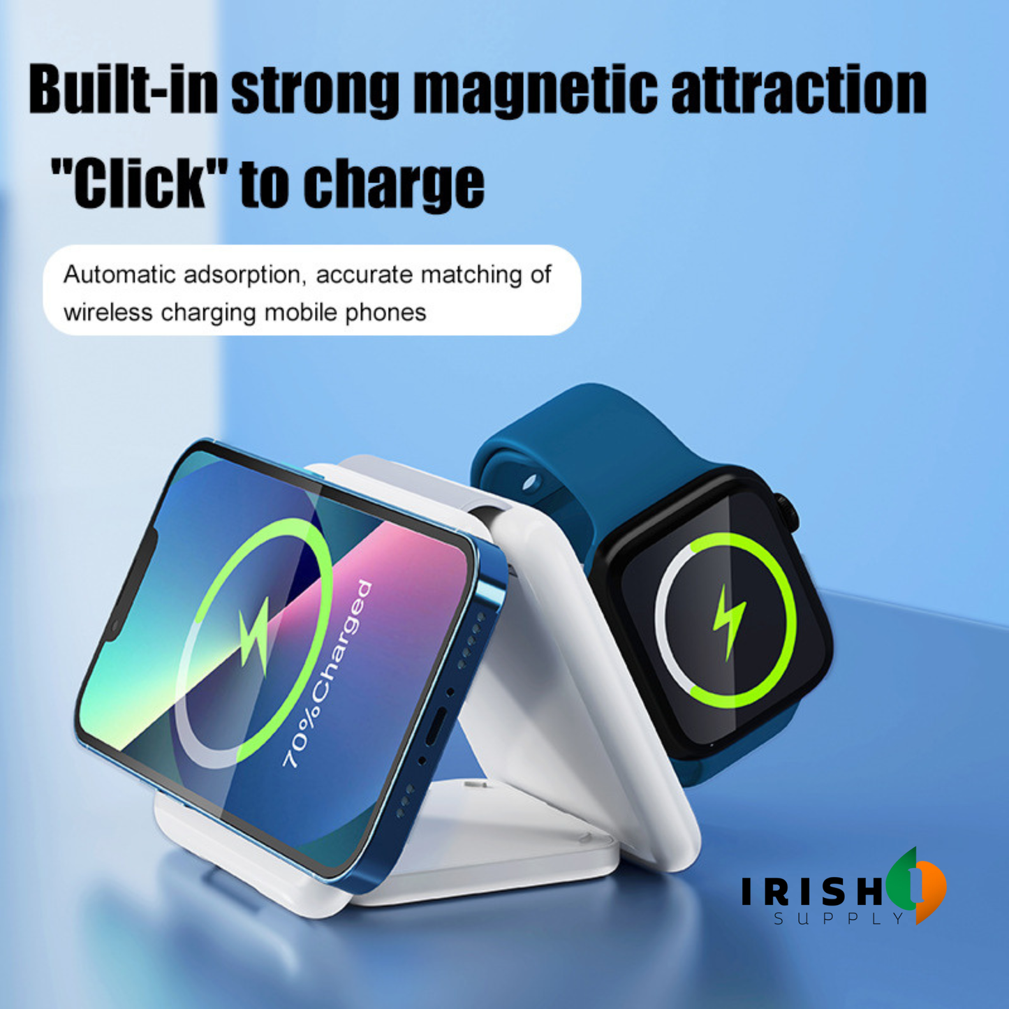 CHARGEPOD Foldable Magnetic 3-in-1 Fast-Charge Hub