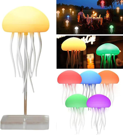 Jellyflow LED Jellyfish Lamp – 12-Color Night Light with Voice Control, Hanging or Table Base | Soothing Mood & Atmosphere Lamp