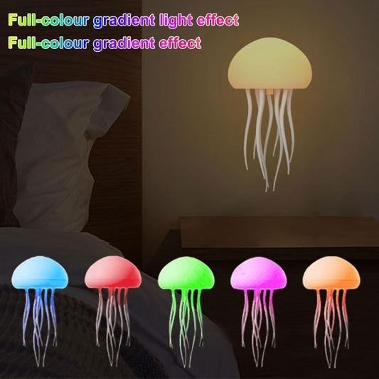 Jellyflow LED Jellyfish Lamp – 12-Color Night Light with Voice Control, Hanging or Table Base | Soothing Mood & Atmosphere Lamp