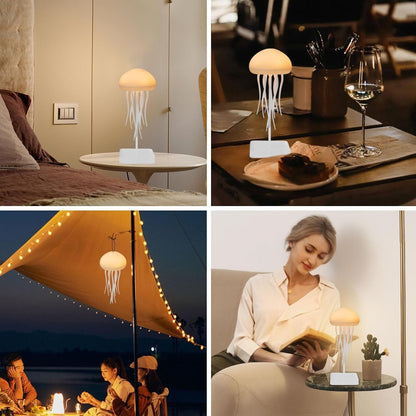 Jellyflow LED Jellyfish Lamp – 12-Color Night Light with Voice Control, Hanging or Table Base | Soothing Mood & Atmosphere Lamp