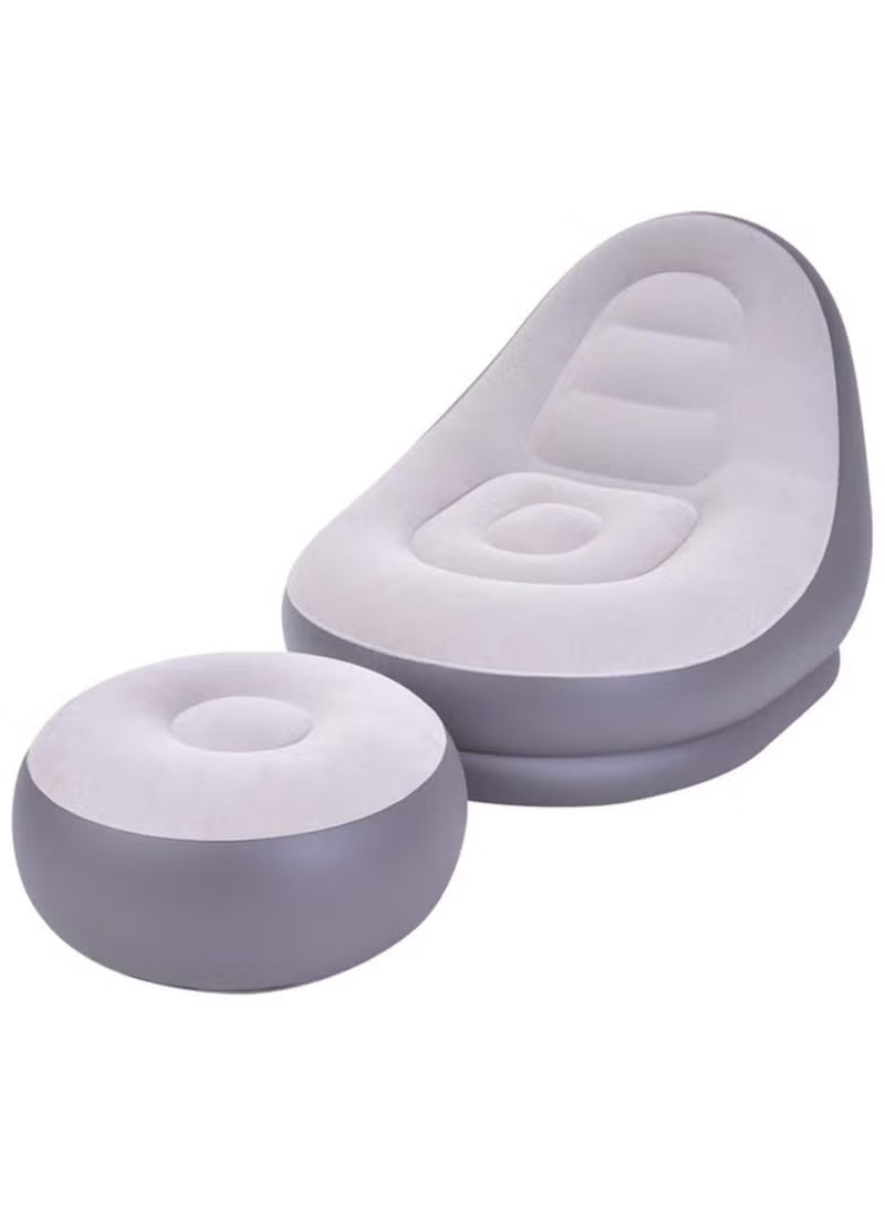 2Pcs Portable Inflatable Sofa Chair Air Pump Outdoor - Indoor