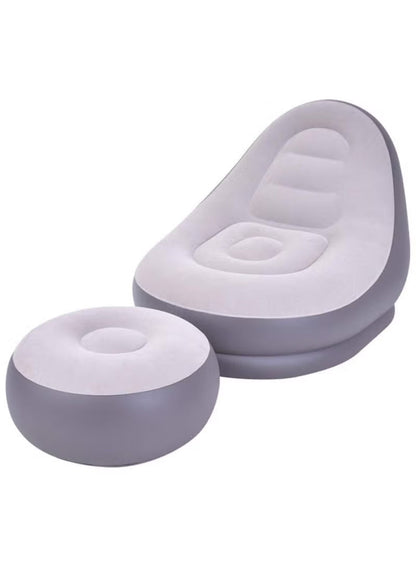 2Pcs Portable Inflatable Sofa Chair Air Pump Outdoor - Indoor
