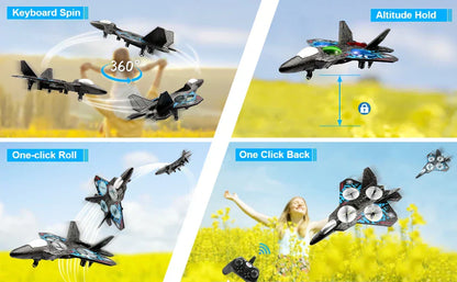 RC Fighter Drone With Gravity Sensor Quad Motor Aircraft
