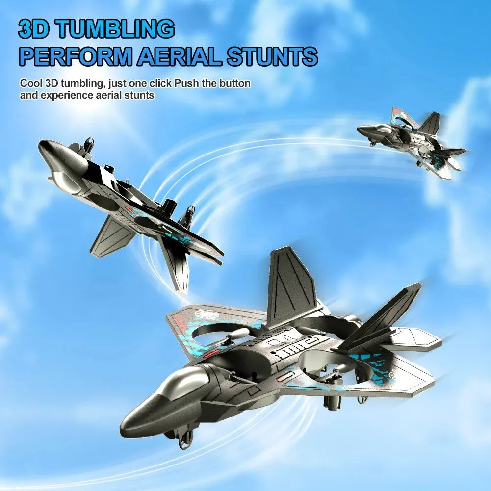 RC Fighter Drone With Gravity Sensor Quad Motor Aircraft