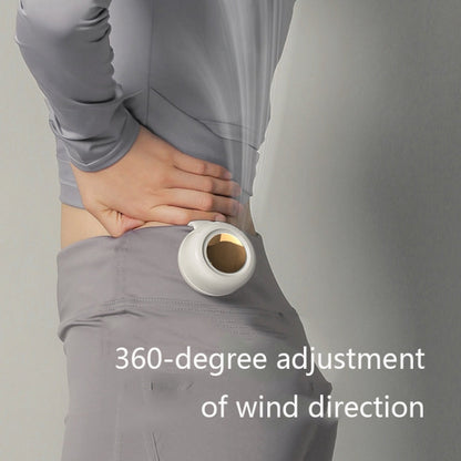 MF019 Small Whirlwind Leafless Fan Portable Clip Waist Fan(White)