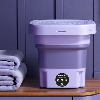 Foldable Portable Washer With Built-In Dryer For Home Use