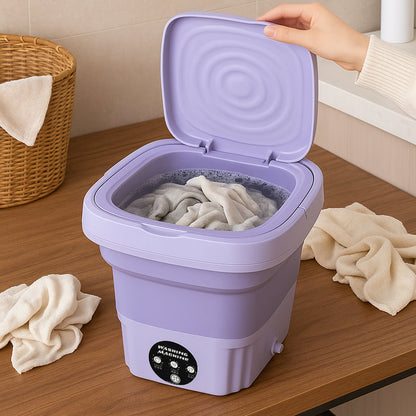 Foldable Portable Washer With Built-In Dryer For Home Use