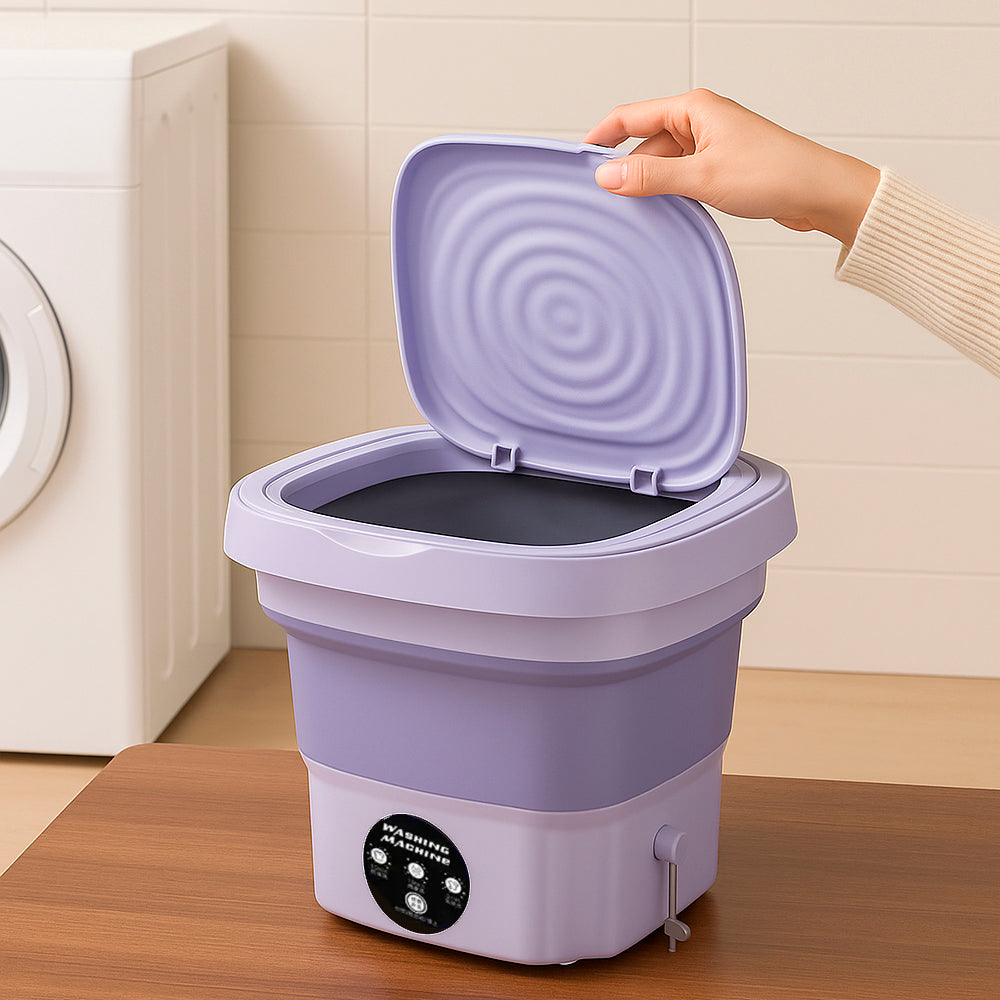 Foldable Portable Washer With Built-In Dryer For Home Use