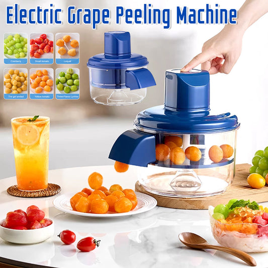 EzPeel Pro – Electric Grape, Garlic & Cherry Tomato Peeler | Rechargeable Hands-Free Skin Remover for Small Fruits & Veggies