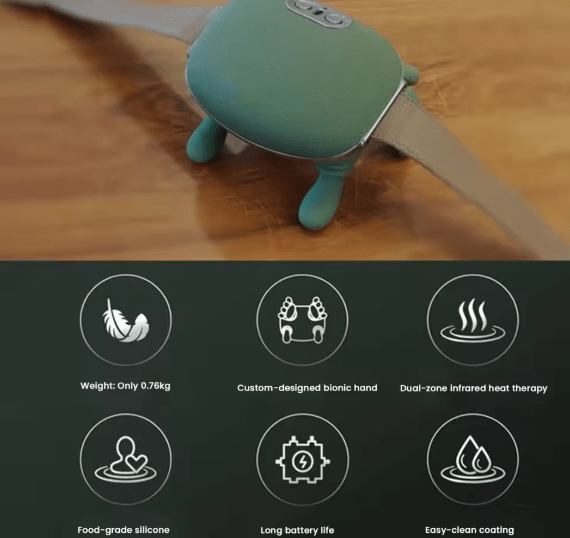 Electric Shoulder & Neck Massager – Deep Tissue Kneading + Heat Therapy for Pain Relief